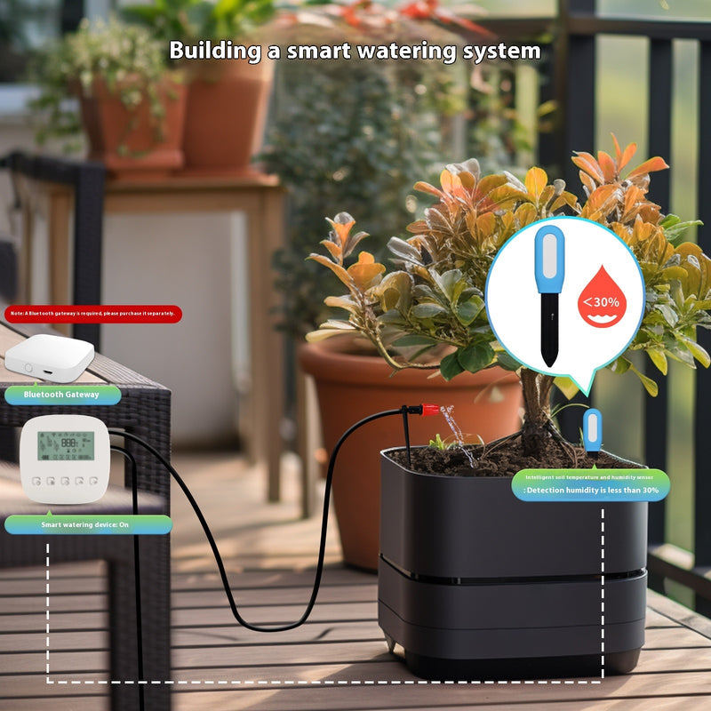 Graffiti Bluetooth Smart Home Soil Bag Temperature Meter